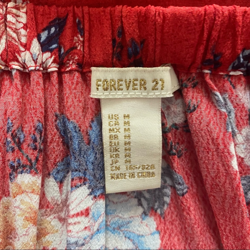 Off the shoulder floral red top - Picture 6 of 7